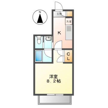シティライフ今池(1K/9階)の間取り写真