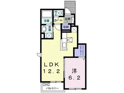 リナリア II(1LDK/1階)の間取り写真