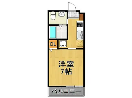 柏の葉VILLAGE(1K/1階)の間取り写真