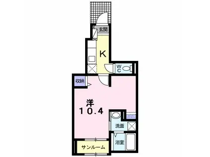 アーバン青春通(1K/1階)の間取り写真