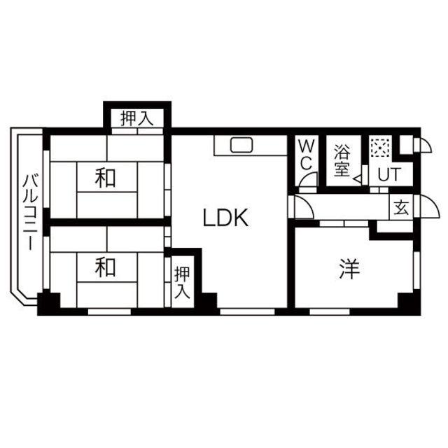 アーバニー大賀(3LDK/7階)の間取り写真