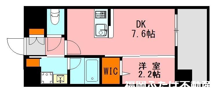 LANDIC O3152(1DK/10階)の間取り写真