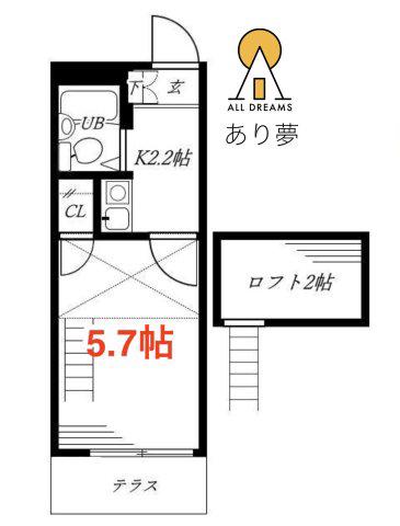 レオパレス保土ヶ谷(1K/1階)の間取り写真