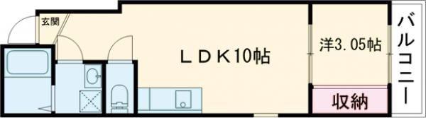 LUMINART明石(1LDK/1階)の間取り写真