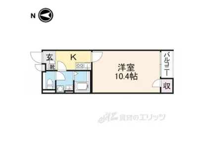 クレイノカンナ(1K/2階)の間取り写真