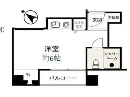 ジョイライフ六甲(ワンルーム/3階)の間取り写真
