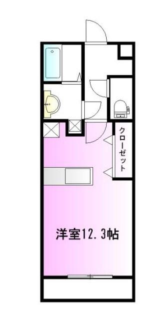 ラフィネコート(ワンルーム/1階)の間取り写真
