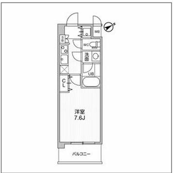 SK RESIDENCES 城北(1K/4階)の間取り写真