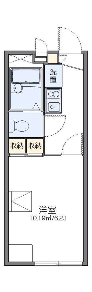 レオパレスパレス猪名寺II(1K/2階)の間取り写真