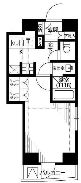プレール・ドゥーク東陽町(1K/9階)の間取り写真