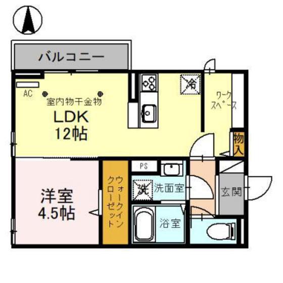 エル メゾン(1LDK/2階)の間取り写真