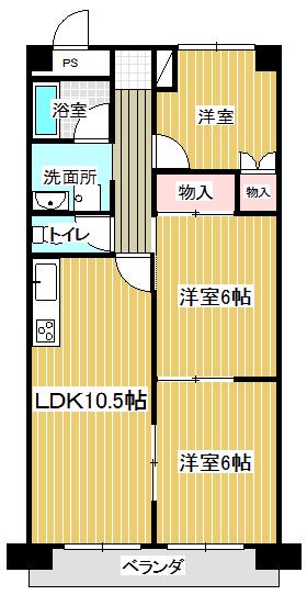 リバティーK1(3LDK/1階)の間取り写真