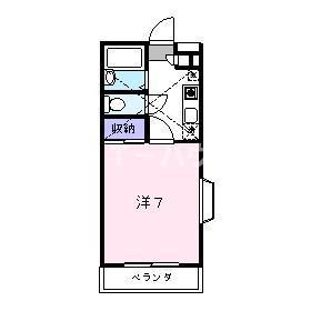 サンクレストT&T(1K/2階)の間取り写真