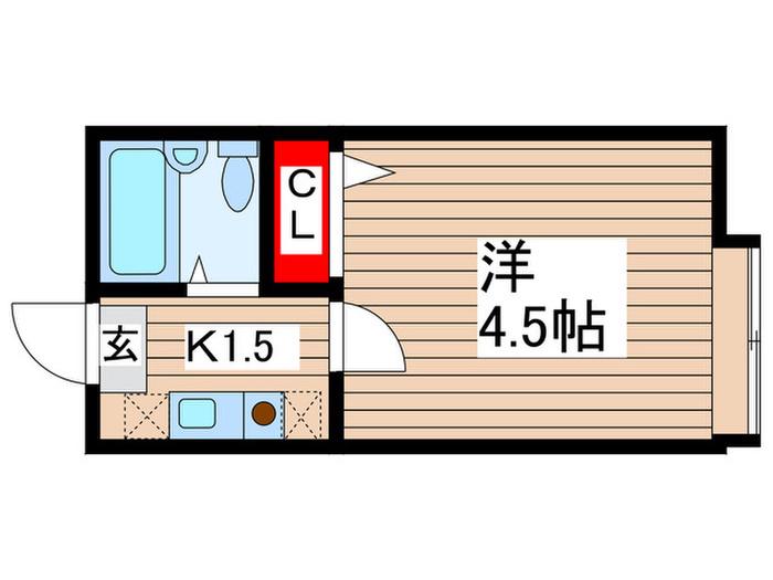 アネックス壱番館(1K/2階)の間取り写真