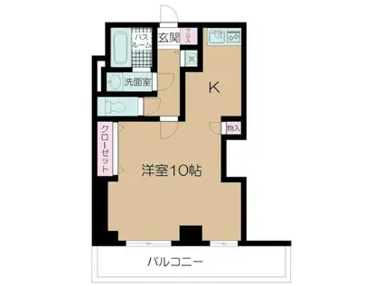 サンピア西須賀(ワンルーム/2階)の間取り写真