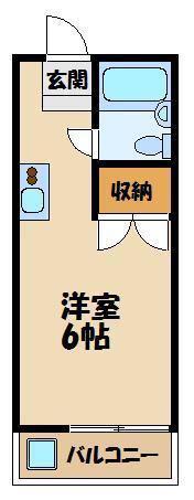 オアシス狭山台(ワンルーム/3階)の間取り写真