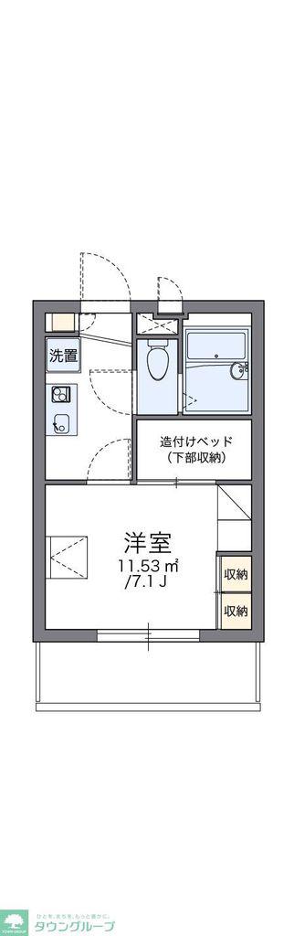レオパレスマイム(1K/2階)の間取り写真