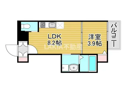 ノアシオン(1LDK/1階)の間取り写真