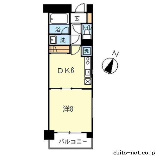 MONTEROSA・K(1DK/10階)の間取り写真