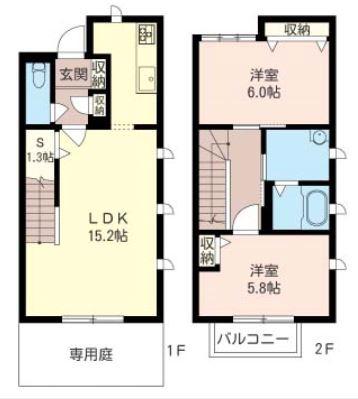 TOKIWA(2LDK/1階)の間取り写真