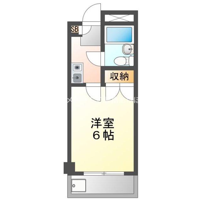 サンヒル南小池(1K/2階)の間取り写真
