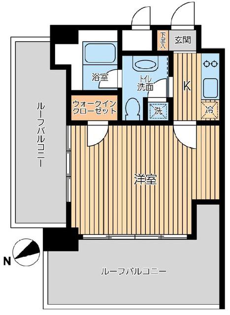 プラティーク清澄白河(1K/7階)の間取り写真