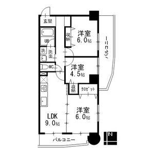 ANSWER 21(3LDK/6階)の間取り写真