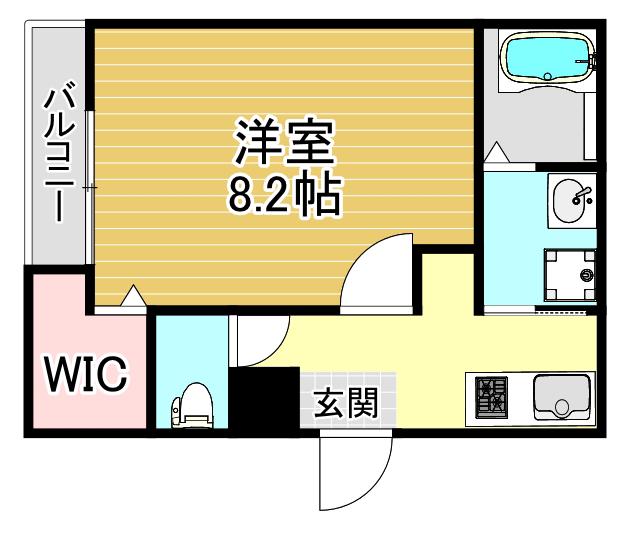 フジパレス千船(1K/2階)の間取り写真