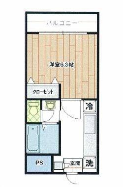 ドルチェ(1K/3階)の間取り写真
