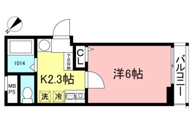 CLIFF SIDE梶が谷(1K/4階)の間取り写真