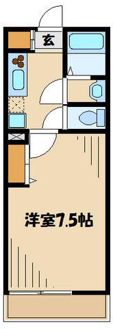 セレーナ・K(1K/3階)の間取り写真