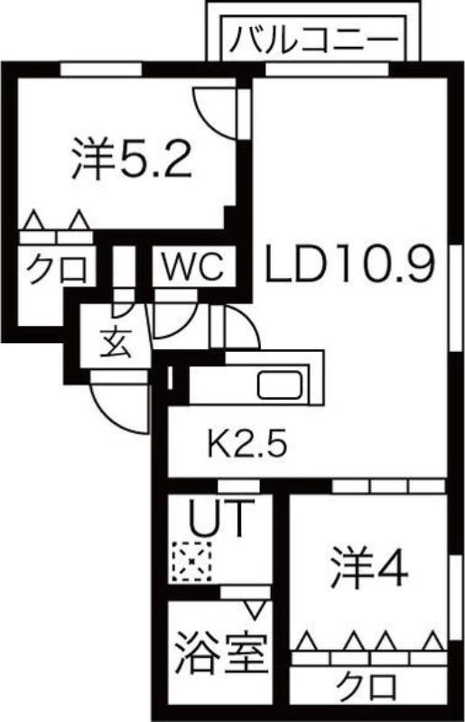 FOLIAGE PLACE(2LDK/3階)の間取り写真