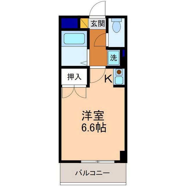 アベニューヒルズK(1K/3階)の間取り写真