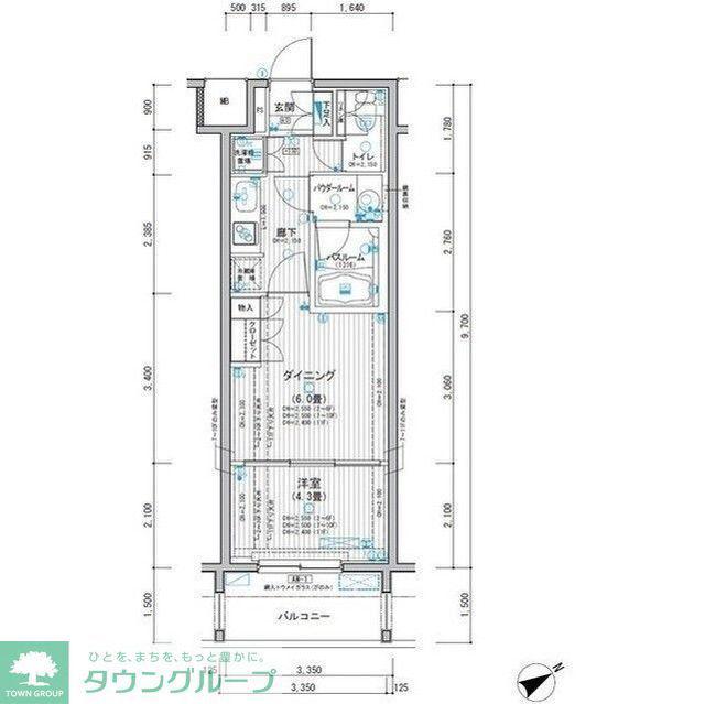 ミリアレジデンス東池袋(1DK/5階)の間取り写真