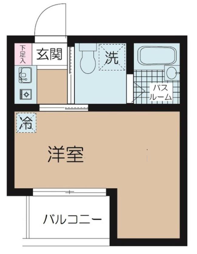 QUPS EKODA(1K/2階)の間取り写真