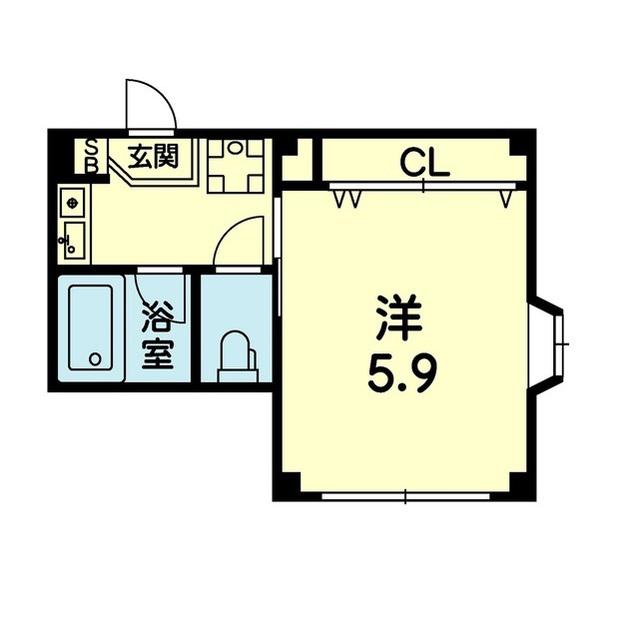 パークK(1K/2階)の間取り写真