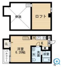 LAPIS検見川 (ワンルーム/2階)の間取り写真