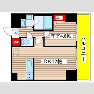 プレミアム大須(1LDK/5階)の間取り写真
