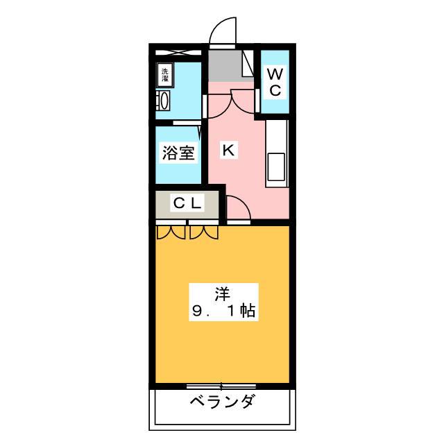 フローラルプラザ(1K/2階)の間取り写真