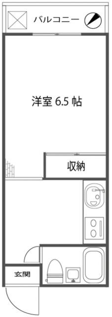 修学院本郷レジデンス(1K/3階)の間取り写真