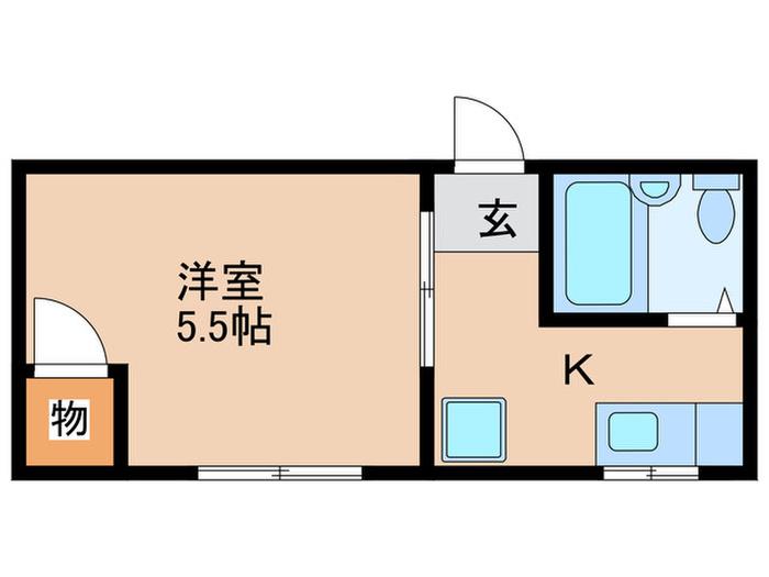 メゾン篠原(1K/3階)の間取り写真