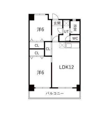 リアライズ木曽川(1LDK/6階)の間取り写真