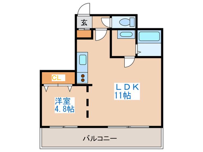 セルベッサ札幌レジデンス(1LDK/5階)の間取り写真