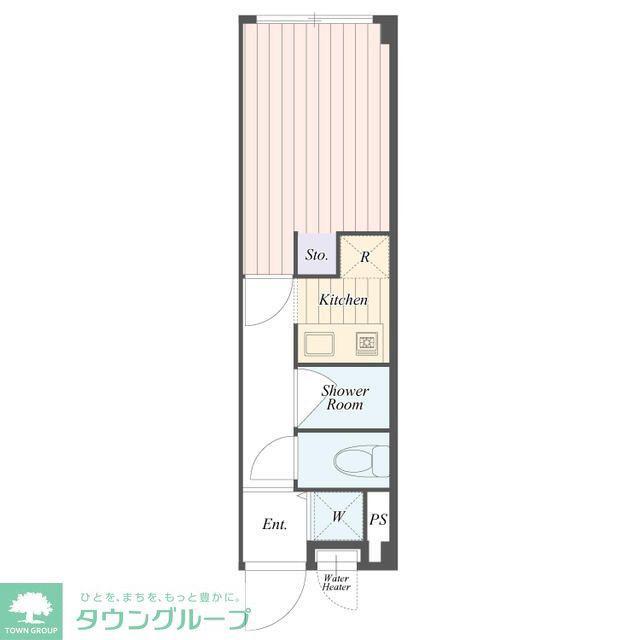 APARTMENT KYODO SETAGAYA II(1K/2階)の間取り写真