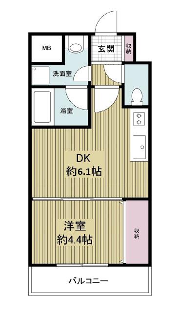 プレジオ都島(1DK/8階)の間取り写真
