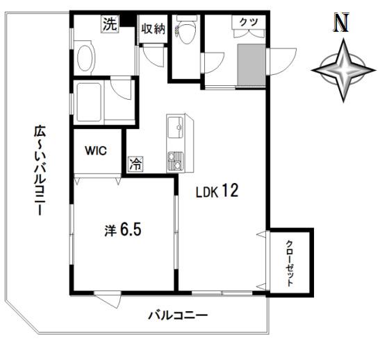 パルテール(1LDK/3階)の間取り写真
