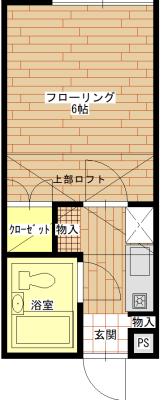 啓進ハイツ南仙台(1K/1階)の間取り写真