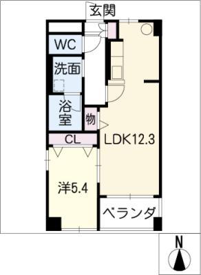 グランベリエ(1LDK/1階)の間取り写真