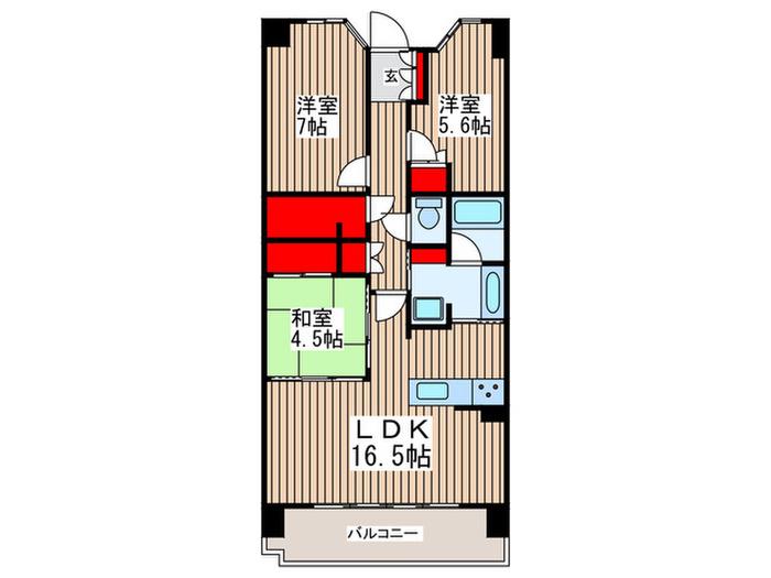 志木の杜テラス(3LDK/4階)の間取り写真