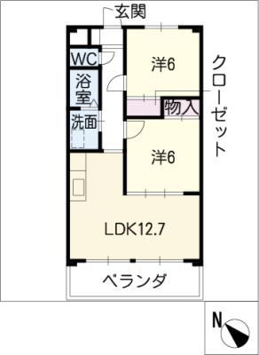 CELSUS(2LDK/3階)の間取り写真